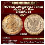 1878-cc Morgan Dollar Colorfully Toned Near Top Po
