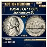 1954 Proof Jefferson Nickel TOP POP! 5c pr69 SEGS