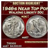 1946-s Walking Liberty Half Dollar Near Top Pop 50