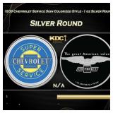 1939 Chevrolet Service Sign Colorized Style - 1 oz