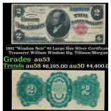 1891 $2 Large Size Silver Certificate "Windom Note