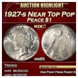 1927-s Peace Dollar Near Top Pop $1 ms65 SEGS