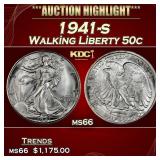 1941-s Walking Liberty Half Dollar 50c ms66 SEGS