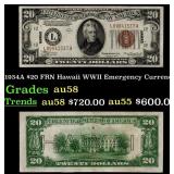 1934A $20 FRN Hawaii WWII Emergency Currency Grade