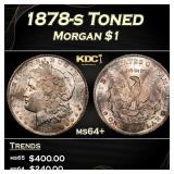 1878-s Morgan Dollar Toned $1 Grades ms64+