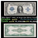 **Star Note** 1923  $1 large size Silver Certifica