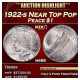 1922-s Peace Dollar Near Top Pop $1 ms66 SEGS