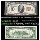 1934A $10 FRN Hawaii WWII Emergency Currency Grade