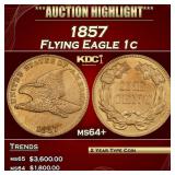 1857 Flying Eagle Cent 1c ms64+ SEGS