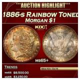 1886-s Morgan Dollar Rainbow Toned $1 ms65+ SEGS