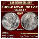 1923-d Peace Dollar Near Top Pop $1 ms66+ SEGS