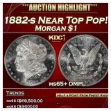 1882-s Morgan Dollar Near Top Pop! $1 ms65+ DMPL S
