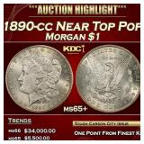 1890-cc Morgan Dollar Near Top Pop $1 ms65+ SEGS
