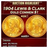 1904 Lewis & Clark Gold Commem Dollar 1 ms65+ SEGS