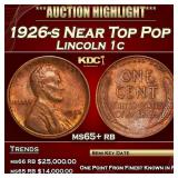 1926-s Lincoln Cent Near Top Pop 1c ms65+ rb SEGS