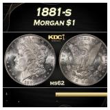 1881-s Morgan Dollar $1 Grades ms62