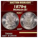 1879-o Morgan Dollar Colorfully Toned Near Top Pop