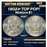1902-p Morgan Dollar TOP POP! $1 ms67+ SEGS