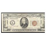 1934A $20 FRN Hawaii WWII Emergency Currency Grade