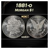 1881-o Morgan Dollar $1 Grades ms63+