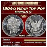 1904-o Morgan Dollar Near Top Pop $1 ms67 dmpl SEG