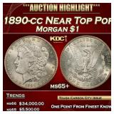1890-cc Morgan Dollar Near Top Pop $1 ms65+ SEGS