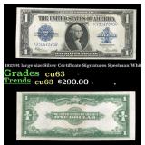 1923 $1 large size Silver Certificate Grades Selec
