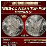 1883-cc Morgan Dollar Near Top Pop $1 ms67+ SEGS
