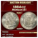 1884-cc Morgan Dollar $1 ms66+ SEGS