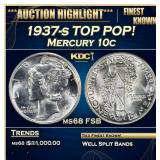 1937-s Mercury Dime TOP POP! 10c ms68 FSB SEGS