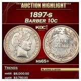 1897-s Barber Dime 10c ms65+ SEGS