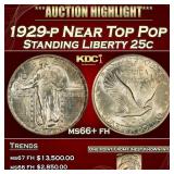 1929-p Standing Liberty Quarter Near Top Pop 25c m