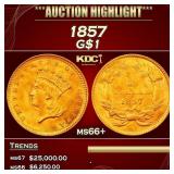 1857 Gold Dollar $1 ms66+ SEGS