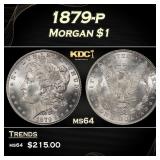 1879-p Morgan Dollar $1 Grades ms64