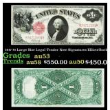 1917 $1 Large Size Legal Tender Note Grades Select