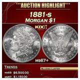 1878-p 7/8tf Morgan Dollar Near Top Pop! $1 ms65+