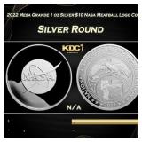 2022 Mesa Grande 1 oz Silver $10 Nasa Meatball Log