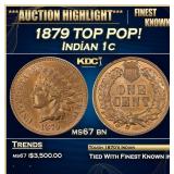 1879 Indian Cent TOP POP! 1c ms67 bn SEGS