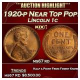 1920-p Lincoln Cent Near Top Pop! 1c ms67 rd SEGS