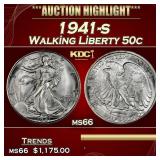 1941-s Walking Liberty Half Dollar 50c ms66 SEGS