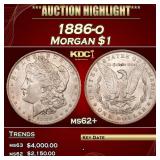 1886-o Morgan Dollar $1 ms62+ USCG