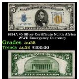 1934A $5 Silver Certificate North Africa WWII Emer