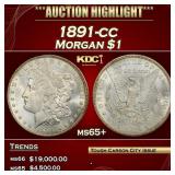 1891-cc Morgan Dollar $1 ms65+ SEGS