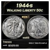 1944-s Walking Liberty Half Dollar 50c Grades ms65