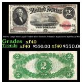 1917 $2 Large Size Legal Tender Note Thomas Jeffer
