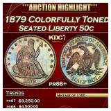 1879 Proof Seated Half Dollar Colorfully Toned 50c