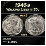 1946-s Walking Liberty Half Dollar 50c Grades ms66