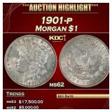 1901-p Morgan Dollar $1 ms62 USCG