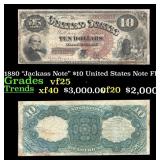 1880 $10 United States Note "Jackass Note" Grades
