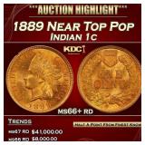 1889 Indian Cent Near Top Pop 1c ms66+ rd SEGS